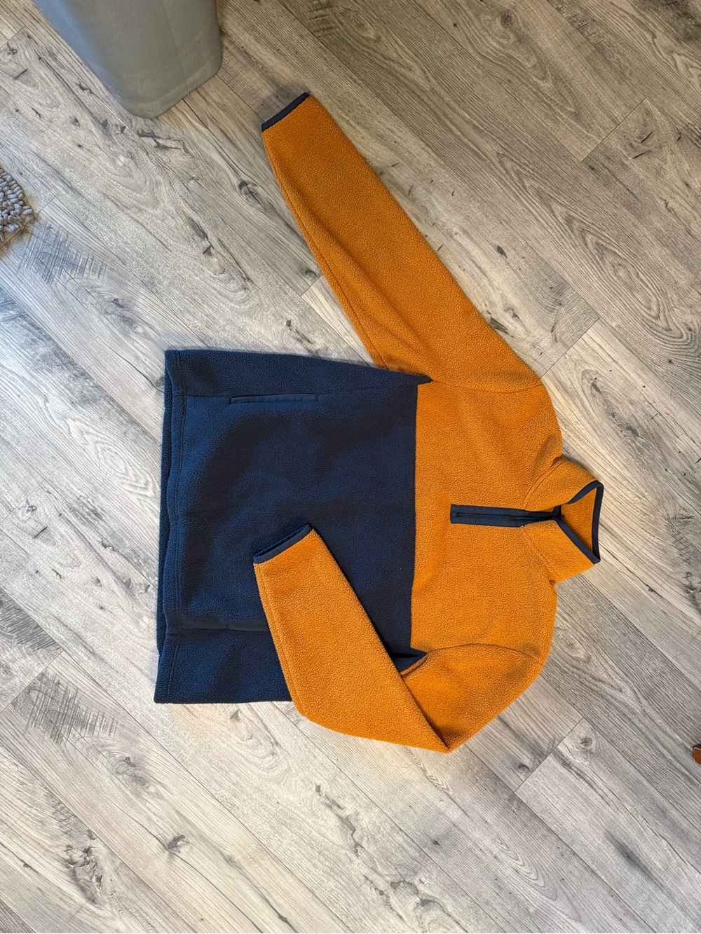 Sonoma Goods For Life Men’s 2XL Orange/Blue Colorblock 1/4 Zip Fleece Pullover